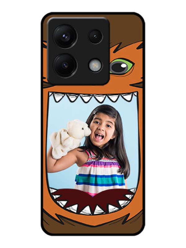 Custom Poco X6 5G Custom Glass Phone Case - Owl Monster Back Case Design