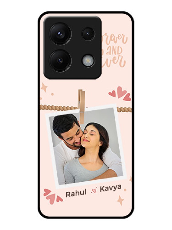 Custom Poco X6 5G Custom Glass Phone Case - Forever And Ever Love Design