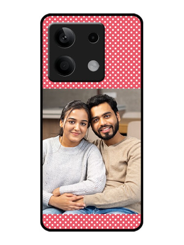 Custom Poco X6 Neo 5G Custom Glass Phone Case - White Dotted Design