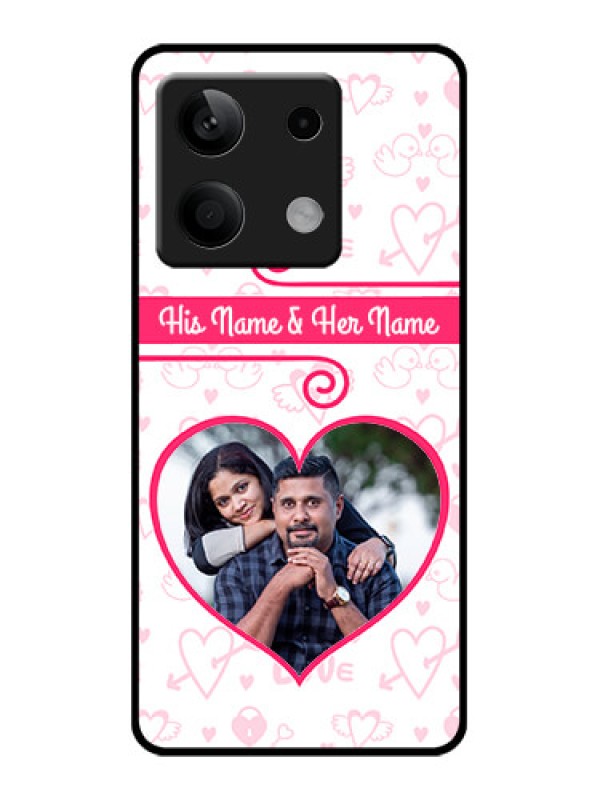 Custom Poco X6 Neo 5G Custom Glass Phone Case - Heart Shape Love Design