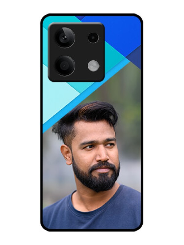 Custom Poco X6 Neo 5G Custom Glass Phone Case - Blue Pattern Design