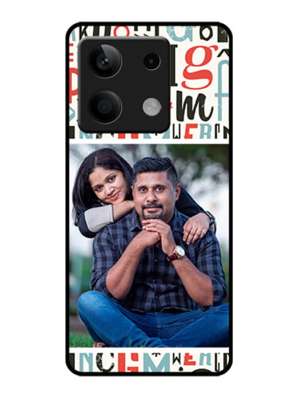 Custom Poco X6 Neo 5G Custom Glass Phone Case - Alphabet Design