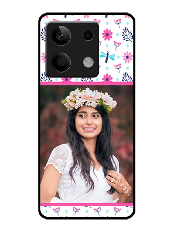 Custom Poco X6 Neo 5G Custom Glass Phone Case - Colorful Flower Design