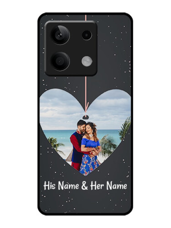 Custom Poco X6 Neo 5G Custom Glass Phone Case - Hanging Heart Design