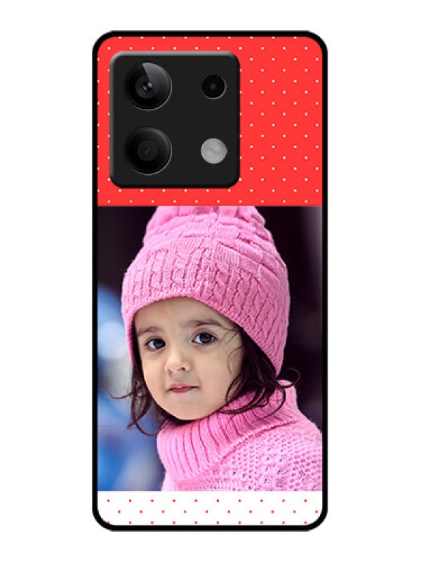 Custom Poco X6 Neo 5G Custom Glass Phone Case - Red Pattern Design