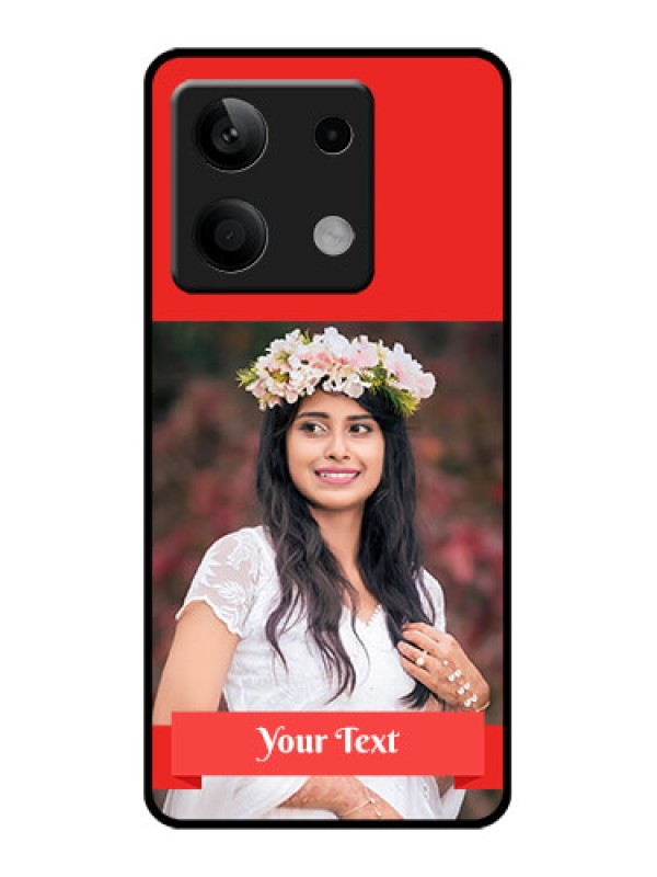 Custom Poco X6 Neo 5G Custom Glass Phone Case - Simple Red Color Design