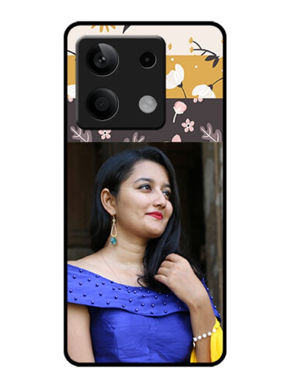 Custom Poco X6 Neo 5G Custom Glass Phone Case - Stylish Floral Design