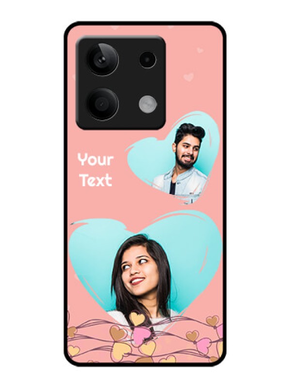Custom Poco X6 Neo 5G Custom Glass Phone Case - Love Doodle Design