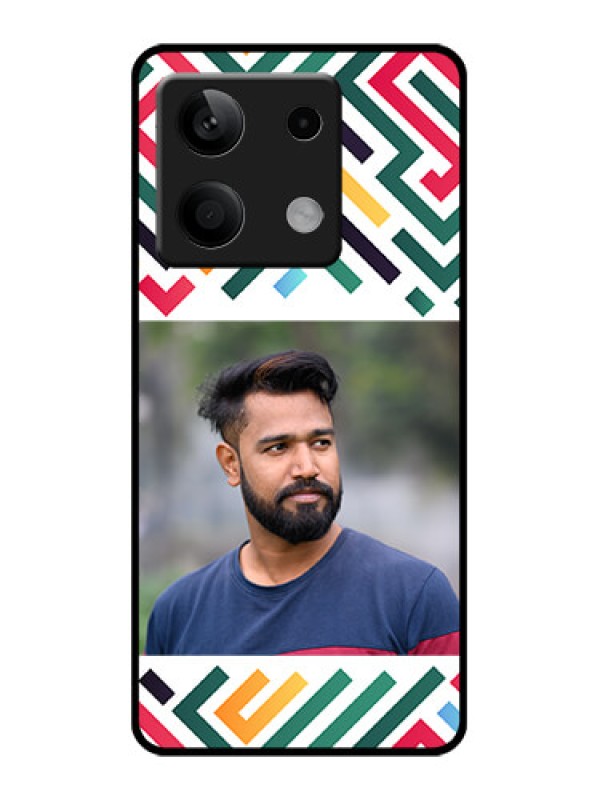 Custom Poco X6 Neo 5G Custom Glass Phone Case - Colorful Maze Pattern Design