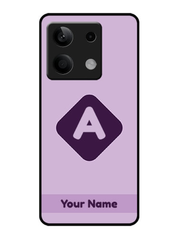 Custom Poco X6 Neo 5G Custom Glass Phone Case - Custom Letter In Curved Badge Design