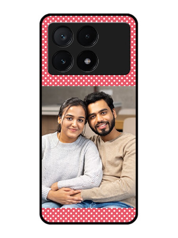 Custom Poco X6 Pro 5G Custom Glass Phone Case - White Dotted Design