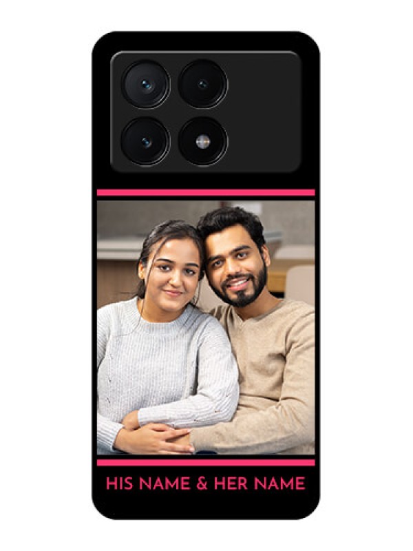 Custom Poco X6 Pro 5G Custom Glass Phone Case - With Add Text Design