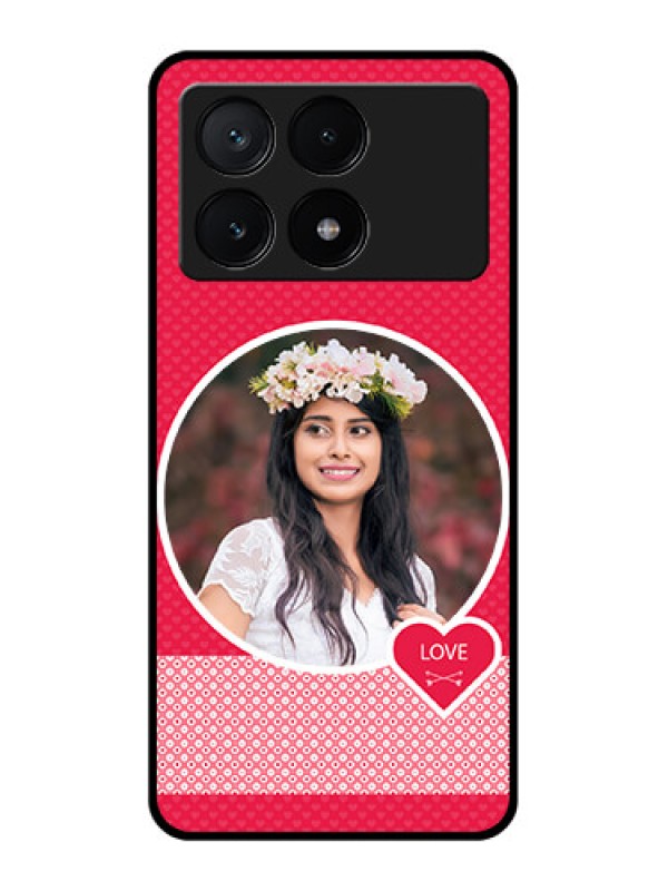 Custom Poco X6 Pro 5G Custom Glass Phone Case - Pink Color Pattern Design