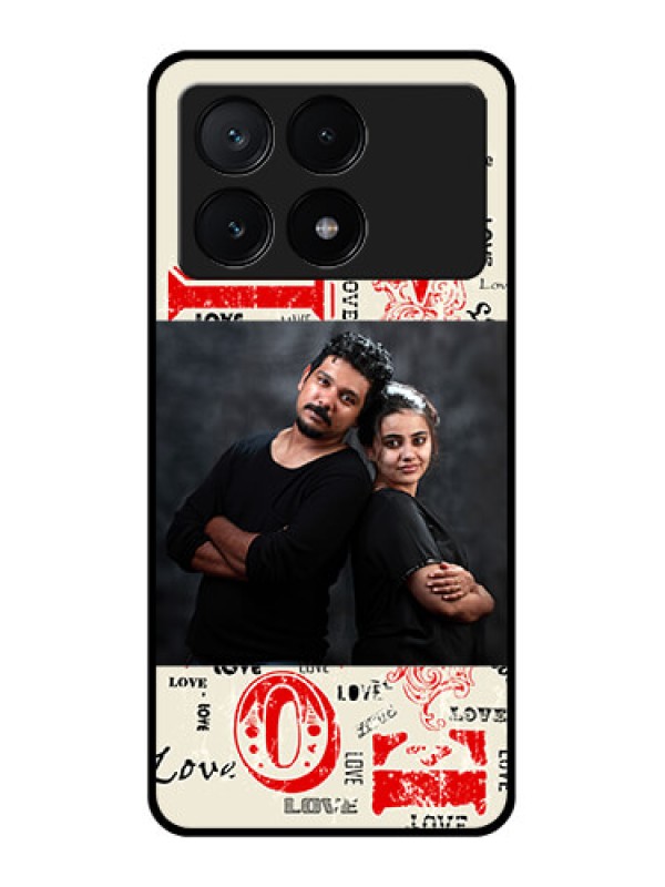 Custom Poco X6 Pro 5G Custom Glass Phone Case - Trendy Love Design Case