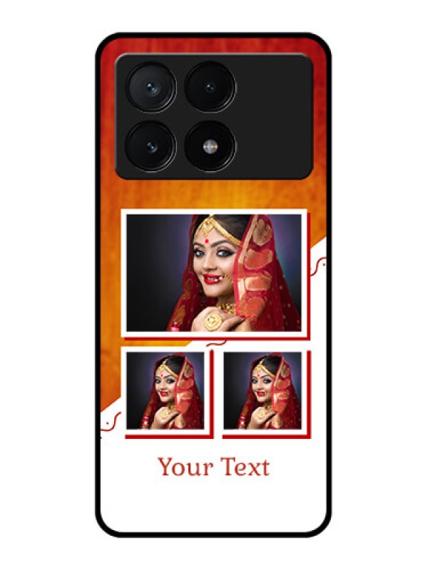Custom Poco X6 Pro 5G Custom Glass Phone Case - Wedding Memories Design