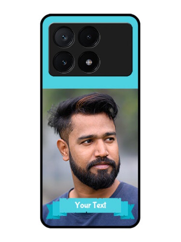 Custom Poco X6 Pro 5G Custom Glass Phone Case - Blue Color Design