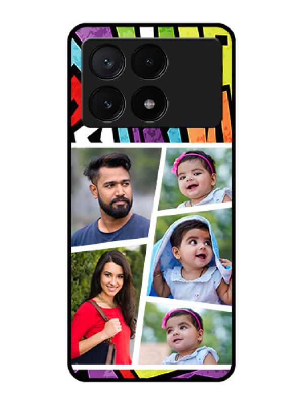 Custom Poco X6 Pro 5G Custom Glass Phone Case - Graffiti Pattern Design
