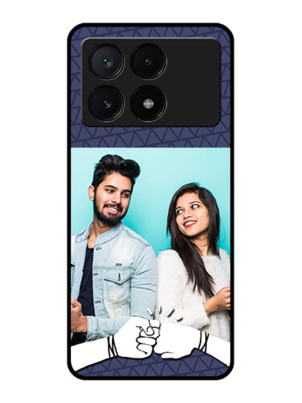 Custom Poco X6 Pro 5G Custom Glass Phone Case - With Best Friends Design