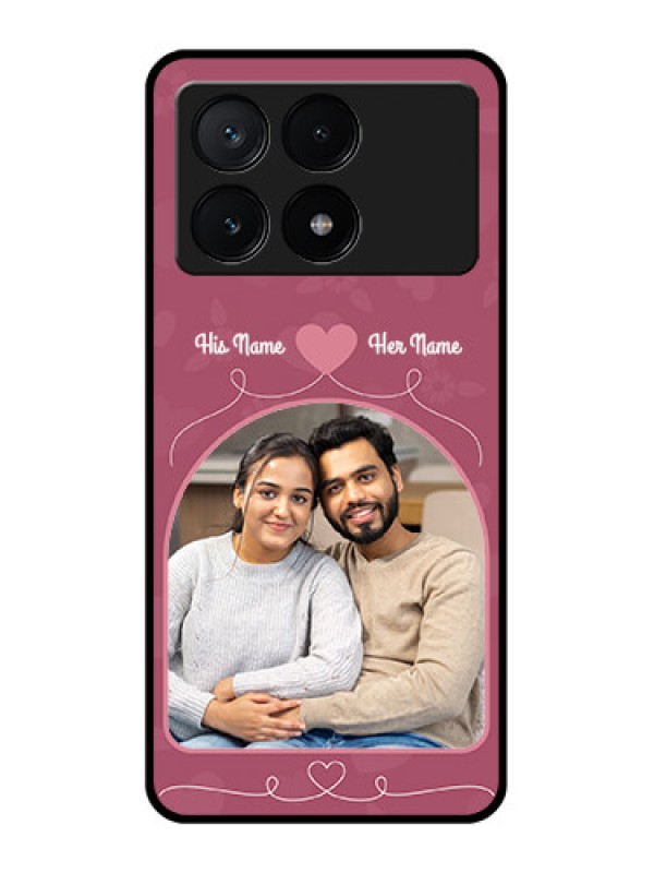 Custom Poco X6 Pro 5G Custom Glass Phone Case - Love Floral Design