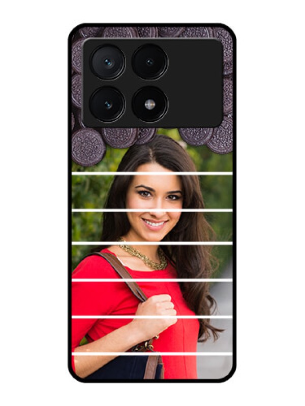 Custom Poco X6 Pro 5G Custom Glass Phone Case - With Oreo Biscuit Design