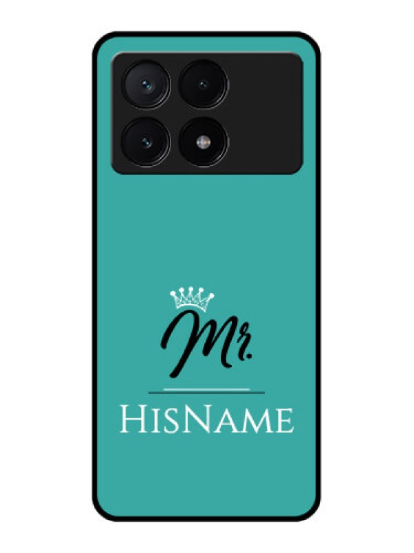 Custom Poco X6 Pro 5G Custom Glass Phone Case - Mr With Name Design