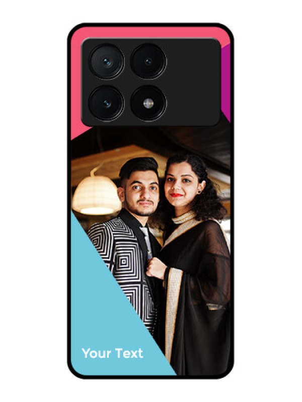 Custom Poco X6 Pro 5G Custom Glass Phone Case - Stacked Triple Colour Design