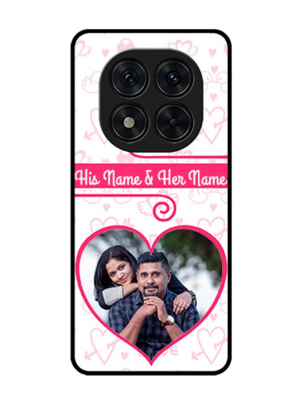 Custom Poco X7 5G Custom Glass Phone CaseHeart Shape Love Design