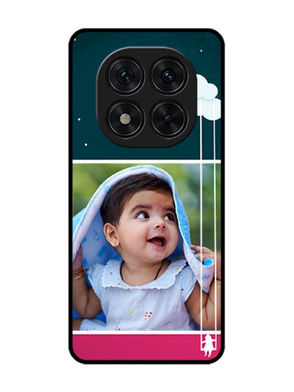 Custom Poco X7 5G Custom Glass Phone CaseCute Girl With Cloud Design
