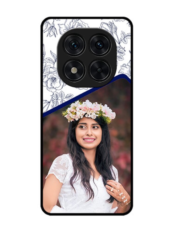 Custom Poco X7 5G Custom Glass Phone CaseClassy Floral Design