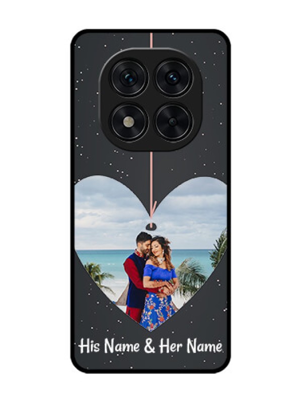 Custom Poco X7 5G Custom Glass Phone CaseHanging Heart Design