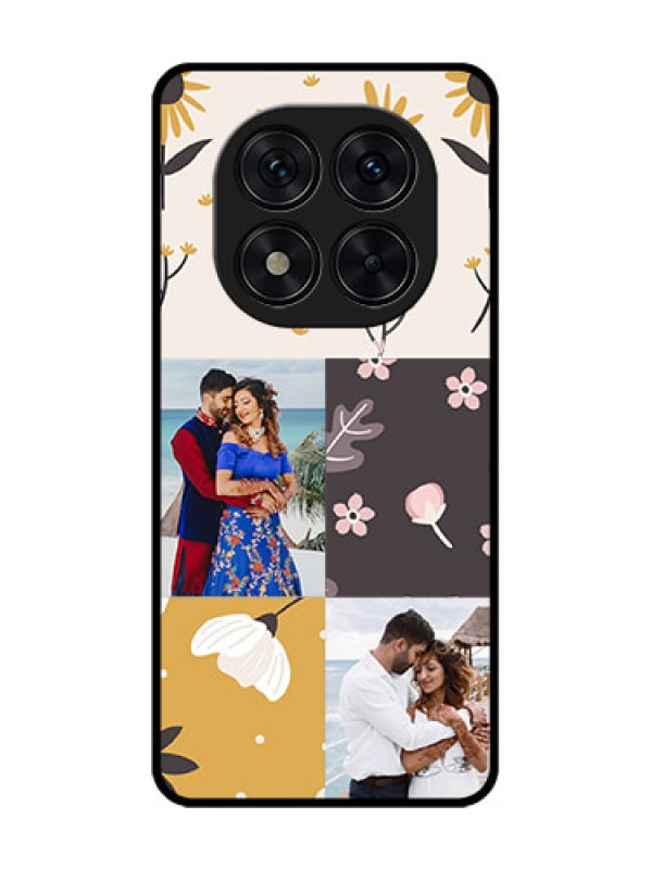 Custom Poco X7 5G Custom Glass Phone Case3 Images With Floral Design