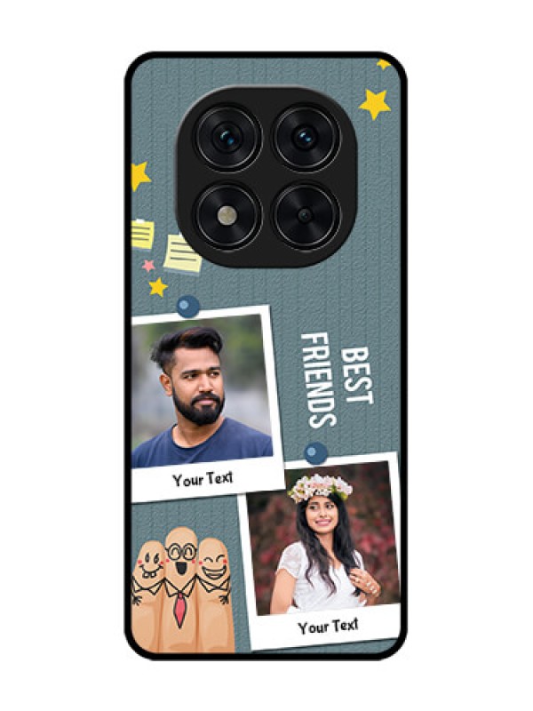 Custom Poco X7 5G Custom Glass Phone CaseSticky Frames And Friendship Design