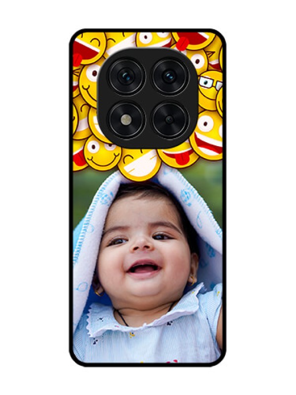 Custom Poco X7 5G Custom Glass Phone CaseWith Smiley Emoji Design