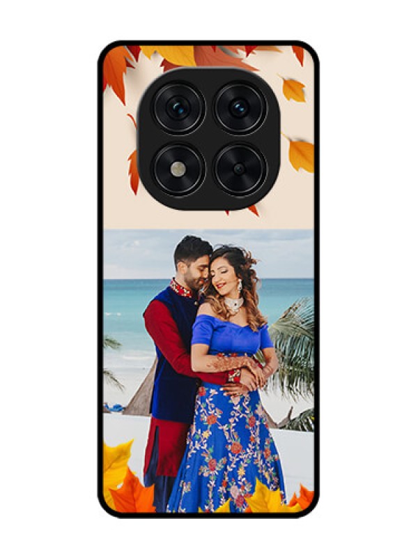 Custom Poco X7 5G Custom Glass Phone CaseAutumn Maple Leaves Design