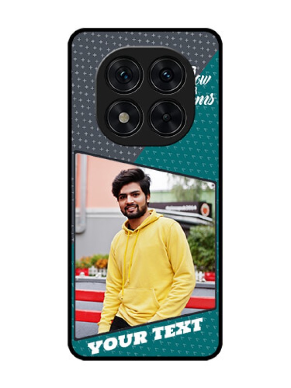 Custom Poco X7 5G Custom Glass Phone CaseBackground Pattern Design With Quote