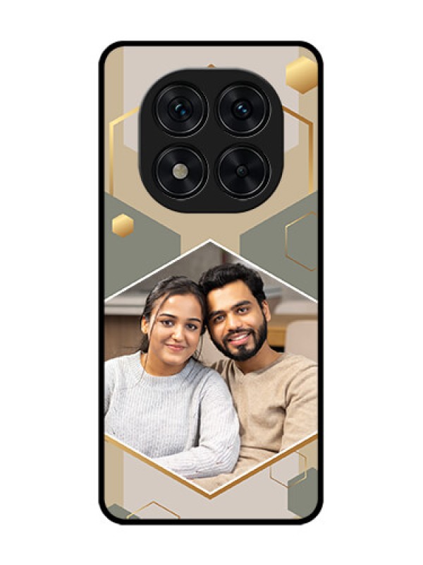 Custom Poco X7 5G Custom Glass Phone CaseStylish Hexagon Pattern Design