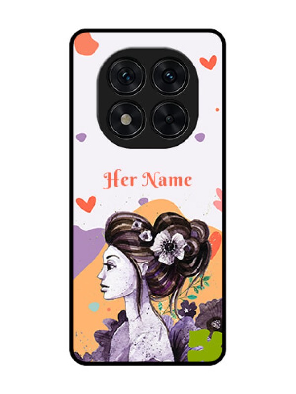 Custom Poco X7 5G Custom Glass Phone CaseWoman And Nature Design