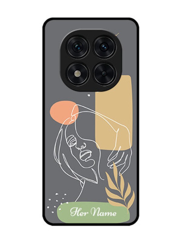 Custom Poco X7 5G Custom Glass Phone CaseGazing Woman Line Art Design