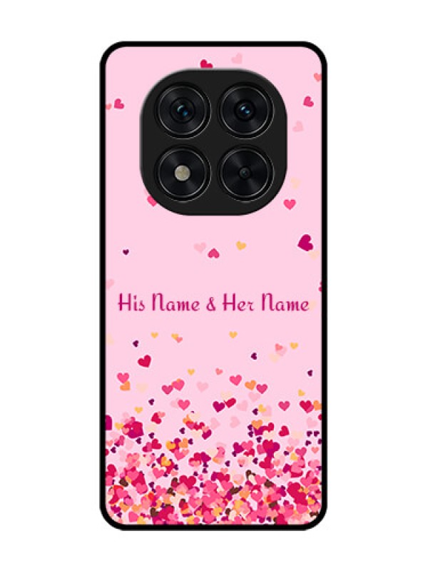 Custom Poco X7 5G Custom Glass Phone CaseFloating Hearts Design