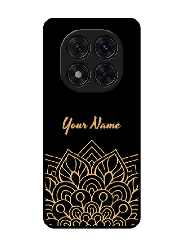 Custom Poco X7 5G Custom Glass Phone CaseGolden Mandala Design