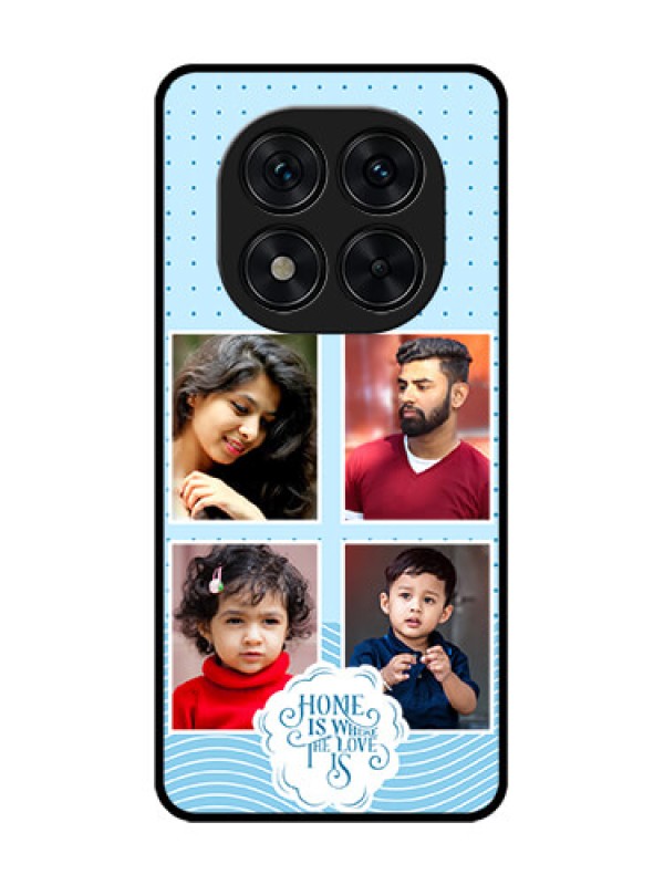 Custom Poco X7 5G Custom Glass Phone CaseCute Love Quote With 4 Pic Upload Design