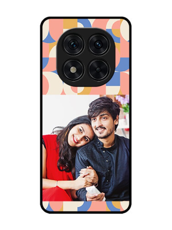 Custom Poco X7 5G Custom Glass Phone CaseSemi - Circle Maze Pattern Design