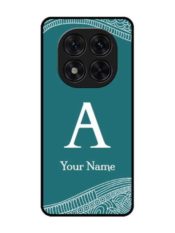 Custom Poco X7 5G Custom Glass Phone CaseLine Art Pattern With Custom Name Design