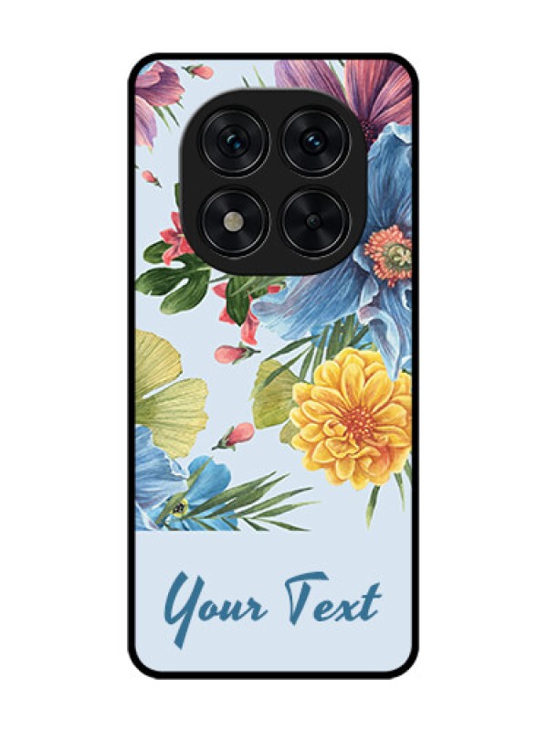 Custom Poco X7 5G Custom Glass Phone CaseStunning Watercolored Flowers Painting Design