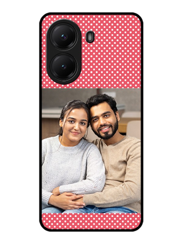Custom Poco X7 Pro 5G Custom Glass Phone Case - White Dotted Design
