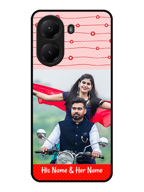 Custom Poco X7 Pro 5G Custom Glass Phone Case - Red Pattern Case Design