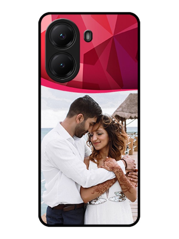 Custom Poco X7 Pro 5G Custom Glass Phone Case - Red Abstract Design