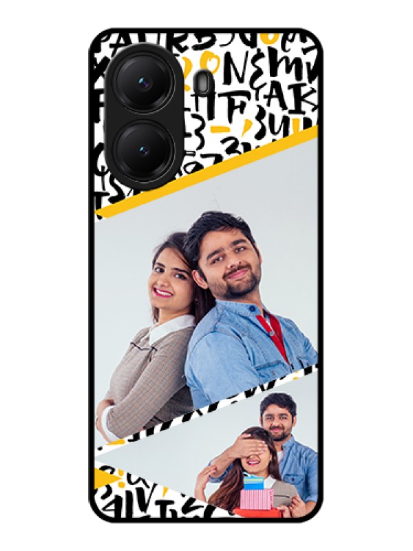 Custom Poco X7 Pro 5G Custom Glass Phone Case - Letters Pattern Design