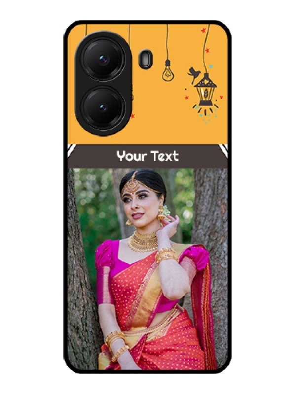 Custom Poco X7 Pro 5G Custom Glass Phone Case - With Family Picture And Icons