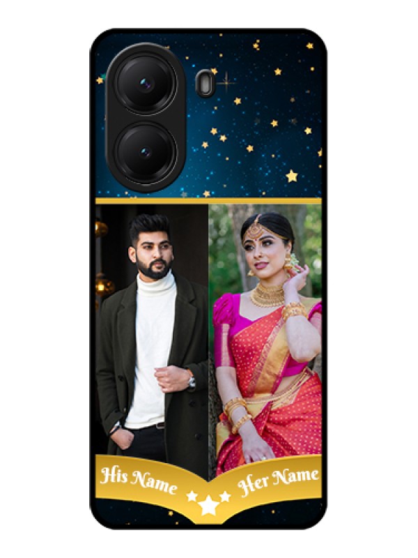 Custom Poco X7 Pro 5G Custom Glass Phone Case - Galaxy Stars Backdrop Design